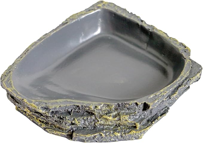 Reptile Feeding Dish Corner Bowl,Water Dish Food Bowl, Amphibians Tank and Little Critters Water Bowl, Reptile Feeding Terrarium Bowls for Bearded Dragon Lizard,Hermit Crab,Gecko,Tortoise,Frog