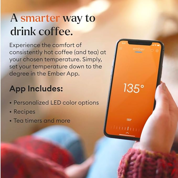 Ember Temperature Control Smart Mug 2, 10 Oz, App-Controlled Heated Coffee Mug