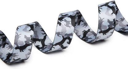 Mercano Adjustable Dog Collar - Special Design Patterns, Soft Nylon Comfortable Sturdy Pet Collar for Small Medium Large Dogs (M, Dog Camouflage Grey)