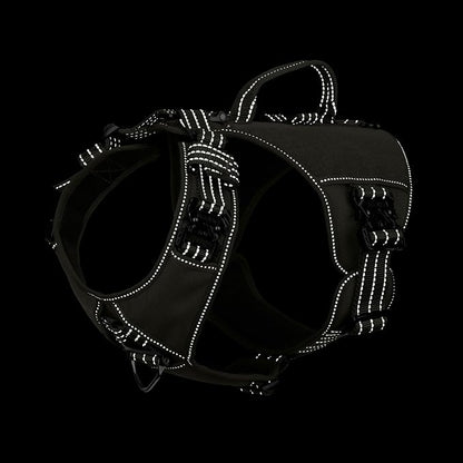 ICEFANG Quick-Moving Tactical Dog Harness for Medium Dogs,No Pull Dog Vest | Control Handle,Reflective,Full Metal Buckles,Adjustable,Hook-and-Loop Panel,Soft Padded,Green,Medium