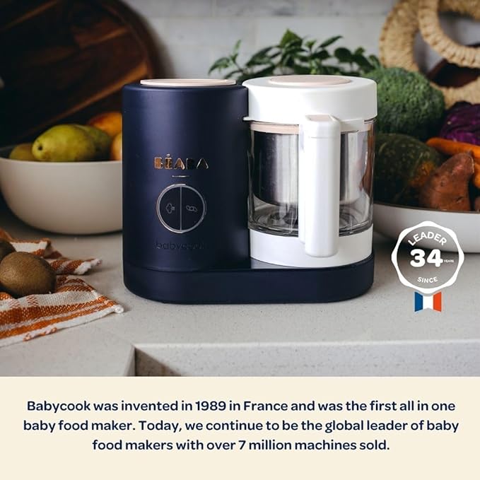 BEABA Babycook Neo Baby Food Maker | Non-Toxic Glass & Stainless Steel |