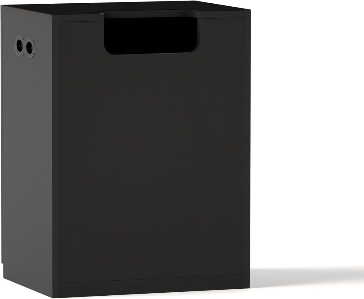 LANDEN Aquarium Wooden Stand and Cabinet for up to 30 Gal Tank, Fish Reptile Sea Salt WaterTank Stand, Nano Foam Leveling Mat Included, W23.6xD17.7xH31.5 in, Wooden Matte Black Painted(Stand Only)