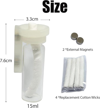 Jumping Spider Water Dispenser, Magnetic Hanging Feeder,Suitable for Jumping Spiders,Tarantulas, Praying Mantises,Arboreal Animals, and Other Small Animal Enclosure Accessories (Transparent, 15ML)