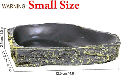Reptile Feeding Dish Corner Bowl,Water Dish Food Bowl, Amphibians Tank and Little Critters Water Bowl, Reptile Feeding Terrarium Bowls for Bearded Dragon Lizard,Hermit Crab,Gecko,Tortoise,Frog