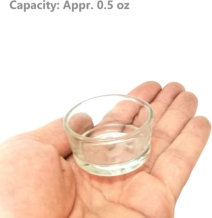Small Reptile Feeding Dish Food Water Bowl Feeder Cup Basin, 4 Pack, 0.5 Oz