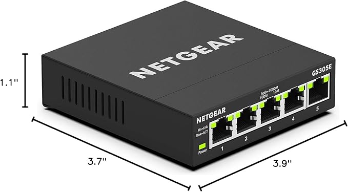 NETGEAR 5-Port Gigabit Ethernet Easy Smart Managed Essentials Switch