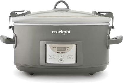 Crock-Pot Locking Lid 6qt Cook and Carry Programmable Slow Cooker Moonshine