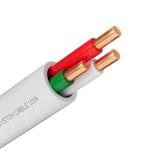 Syston 18/3 Thermostat Doorbell HVAC Heating Control Cable Wire, 100% Solid