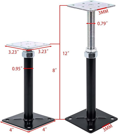 4-Pack Lift Supports,Adjust Supports,Level Supports,Floor Jacks,Floor Straightener,Adjustable House Jack for The Floor,Post 8" to 12"