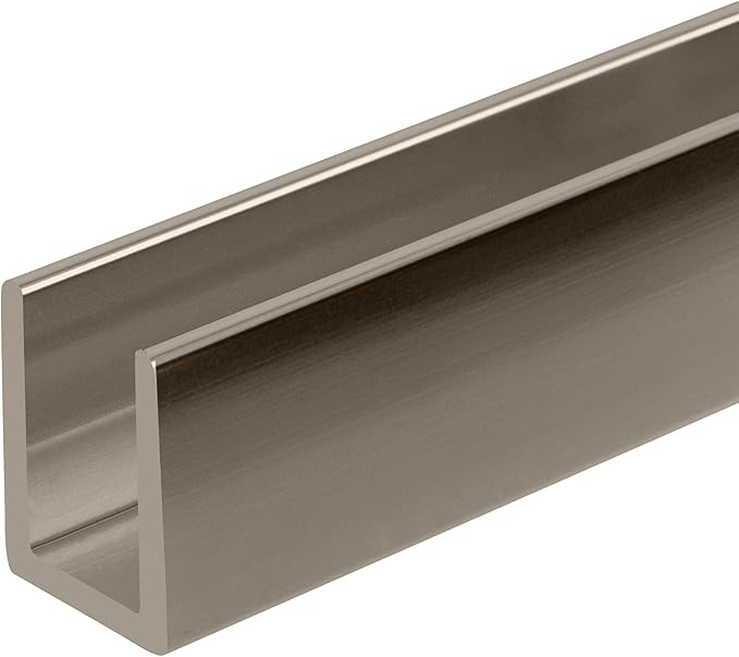 Brixwell SDCD38PN-CCP72-XCP25 Polished Nickel 3/8" Fixed Panel Shower Door Deep