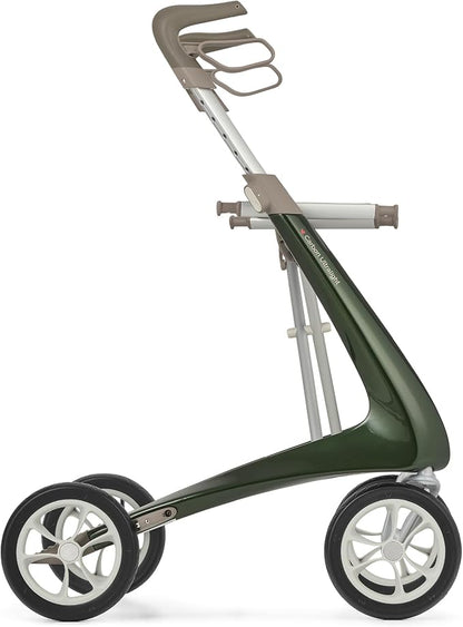 byACRE Carbon Ultralight Rollator - World's Lightest Carbon Rollator - Only 10.6 lbs/for Indoor and Outdoor Use/Foldable and Easy to Travel with (British Racing Green, Wide Track)