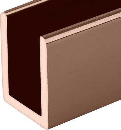 Brixwell SDCD38PC0-CCP12 Polished Copper 3/8" Fixed Panel Shower Door Deep