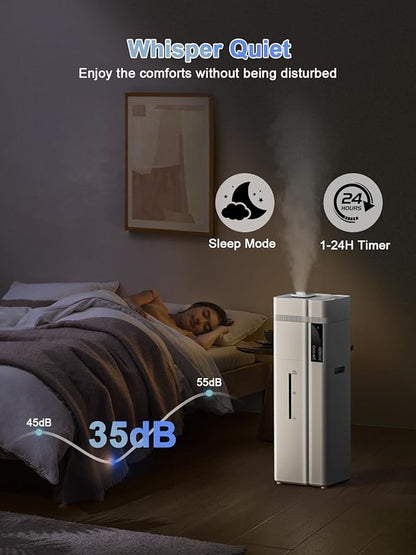 Zeova 13L/3.4Gal Humidifiers for Bedroom, Ultrasonic Warm & Cool Mist