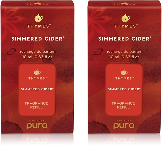 Thymes Pura Refills – 2 Pack of Oil Diffuser Scents – Long-Lasting Pura