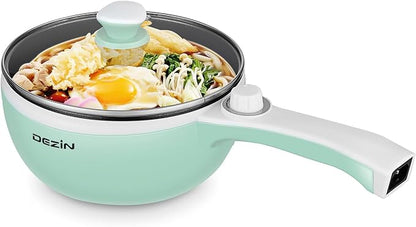 Dezin Hot Pot Electric Upgraded, Non-Stick Sauté Pan, Rapid Noodles Electric Pot