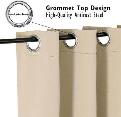 ChrisDowa Blackout Curtains 70 inches Wide