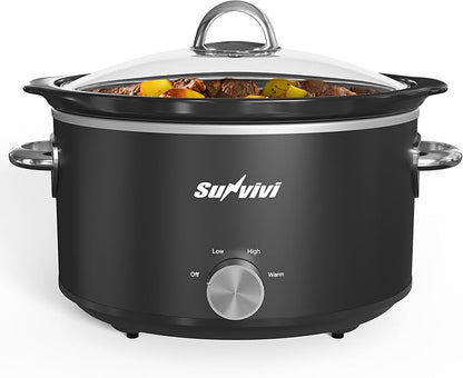 Sunvivi Small Slow Cooker 4QT, Mini Food Warmer