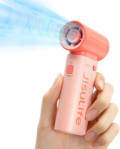 JISULIFE Portable Handheld Fan Life9, Turbo Power High Speed Air, 5 Gear Wind