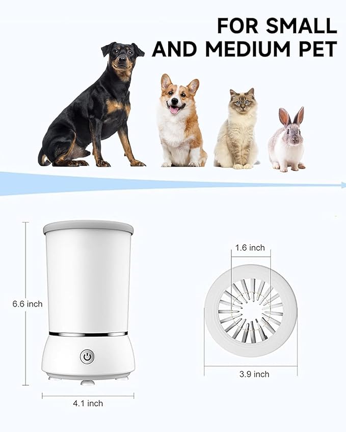 Automatic Dog Paw Cleaner for Dogs，Electric Dog Foot Paw Washer Cup and