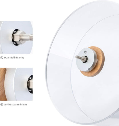 Niteangel Silent Hamster Exercise Wheel: - Dual-Bearing Quiet Spinning Acrylic Hamster Running Wheel for Dwarf Hamster Gerbils Mice Degus Or Other Small Animals (S)
