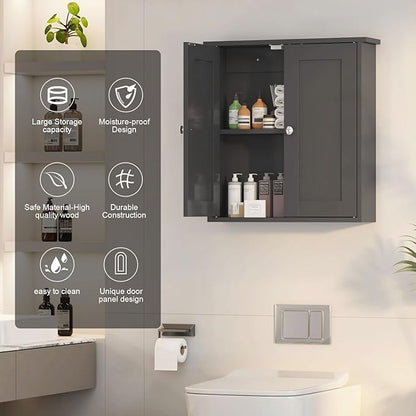Black Bathroom Wall Cabinet, Medicine Cabinet Over Toilet, Bathroom Cabinet