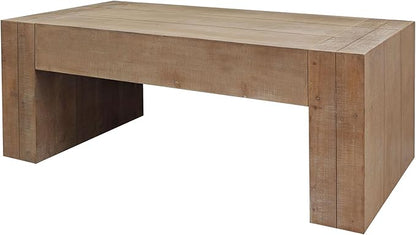 49" Rustic Wood Coffee Table,Modern Farmhouse Rectangular Table for Living Room