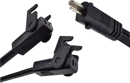 Recliner Power Splitter Cord 78 Inch 2 Pin Splitter Y Cable Replacement, 6.5FT, Black, 2 Motors to 1, Compatible with Okin, Dewert, Lazboy, Pride, Catnapper, Limoss Motors