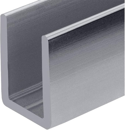 Brixwell SDCD38PS-CCP36 Polished Stainless 3/8" Fixed Panel Shower Door Deep