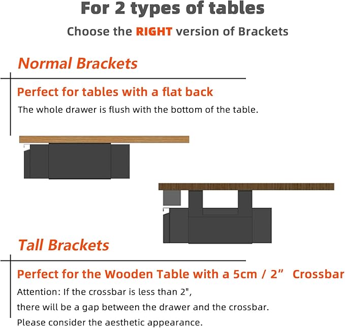 Under Desk Drawer 18", Pull-out Storage Organizer