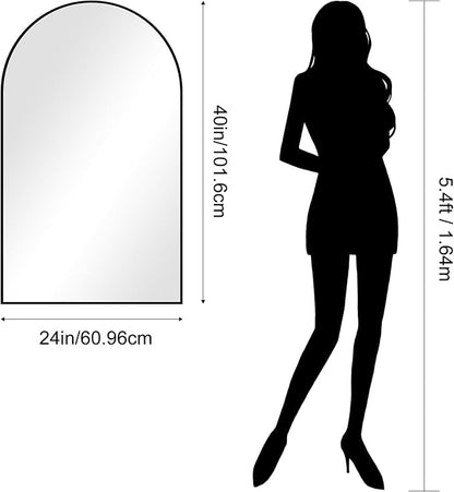 CIRCUMI Arched Wall Mirror, Metal Frame, Large Size