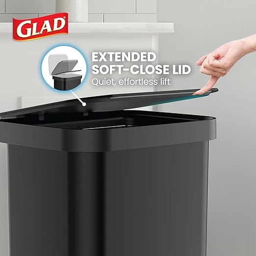 Glad Stainless Steel Step Trash Can, Series 2