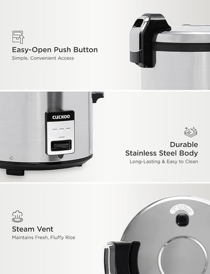 CUCKOO Commercial Rice Cooker & Warmer, Extra Large Rice Cooker 30-Cup Uncooked