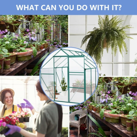 Green-6 X 8 FT Outdoor Patio Greenhouse