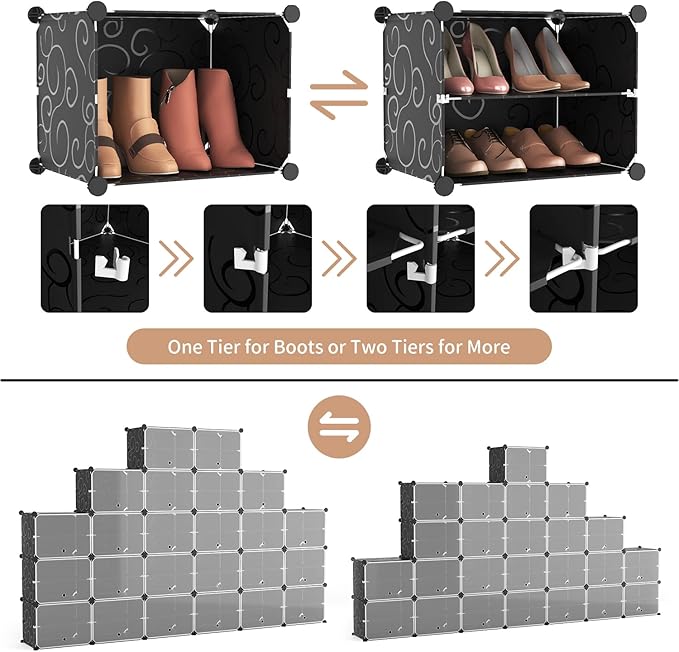 ROJASOP Shoe Storage Cabinet, 12-Tier Shoe Organizer 96 Pairs Extra Large