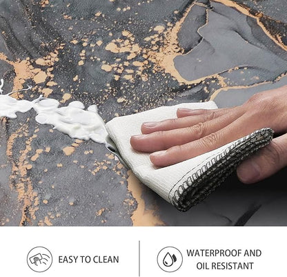 Kitchen Mat Anti Fatigue Cushioned Set of 2 Grey Kitchen Rugs Non Slip Waterproof Kitchen Floor Mats Gold Kitchen Accessories and Decor Comfort Memory Foam Kitchen Mats for Floor Laundry Room
