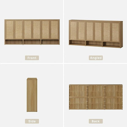 SICOTAS Rattan Shoe Storage Cabinet