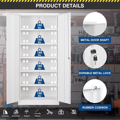 Metal Storage Cabinet-72” Tall Steel File Cabinets