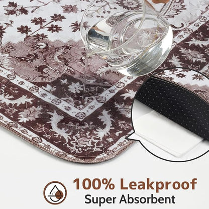 Washable Pee Pads for Dogs, 2 Pack Reusable Puppy Training Pads 40"x26" Super Absorbent Waterproof Dog Training Pads, Non-Slip Potty Pads, Whelping Pads Litter Mat Light Brown Medallion