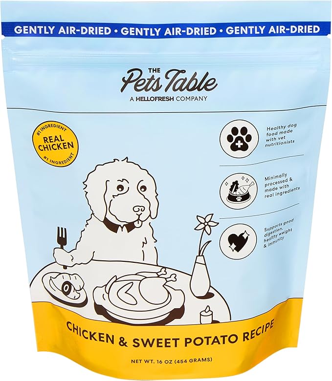 The Pets Table Mixed Grain Free and Grain Inclusive, Air Dried Dog Food 2 Pack - Beef & Berries + Chicken & Sweet Potato, 16 Ounce (Pack of 2)