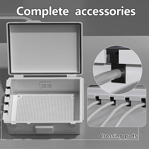 Electrical Junction Box, Ventilated Design, Cable Grommets, Indoor/Outdoor Use