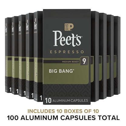 Peet's Coffee, Medium Roast Espresso Capsules, Compatible