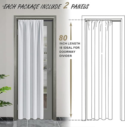 JIUZHEN 80 Inch Length Door Curtains
