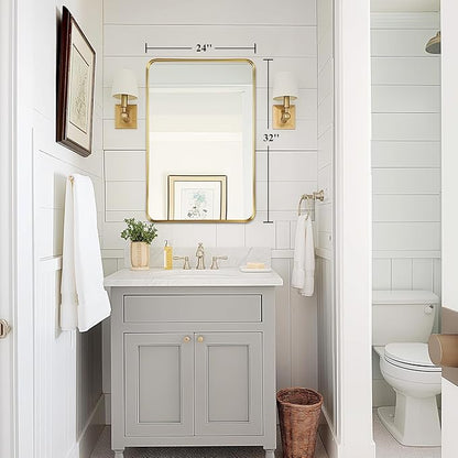 Fabuday Gold Bathroom Mirror