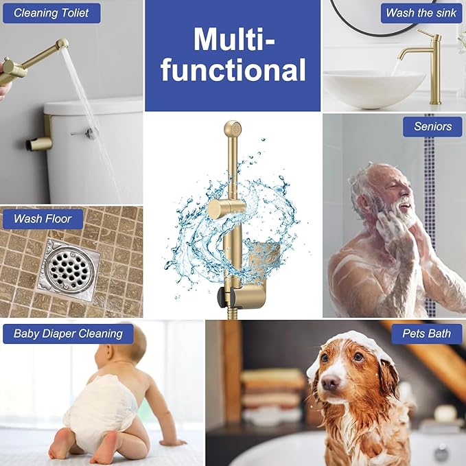 Handheld Bidet Sprayer for Toilet, Handheld Sprayer Attachment for Toilet