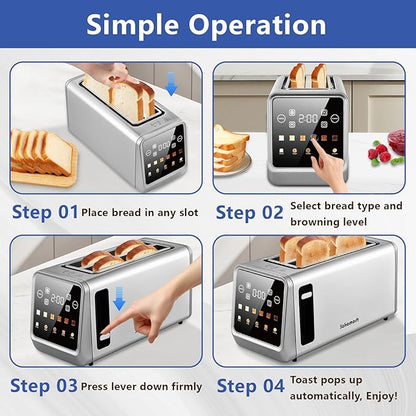 Smart Toaster 4 Slice, Touch Screen, Digital Toasters