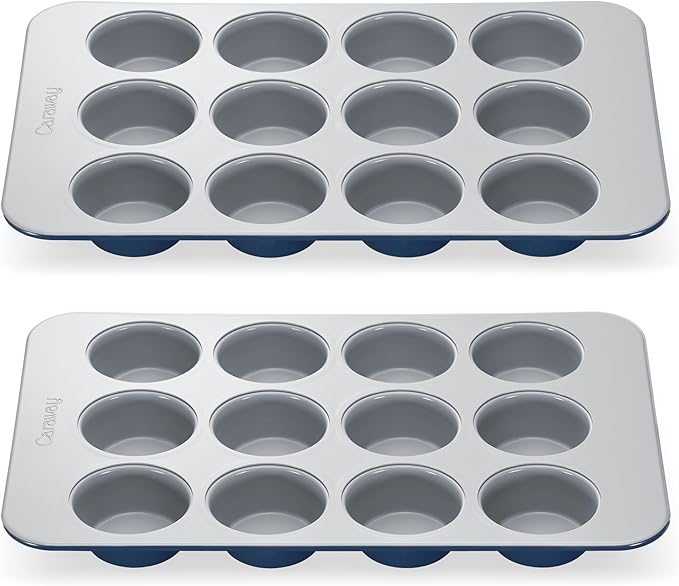 Caraway Non-Stick Ceramic 12-Cup Muffin Pan Duo