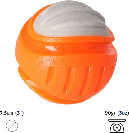 Dingo Toy for Dog, Durable TPR Rubber for chewers, Fetch Toy for Play, Boomerang 9.1", 17395 (Ball dent)