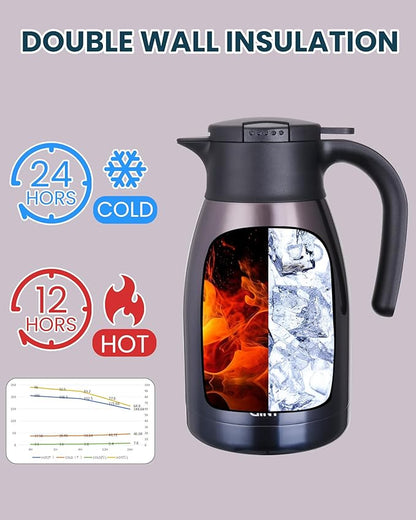 GiNT 51Oz Stainless Steel Thermal Coffee Carafe