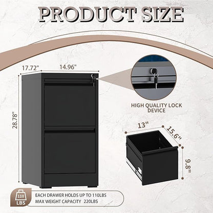 File Cabinet, 2 Drawer File Cabinet