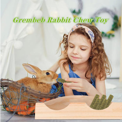 Rabbit Toys,Timothy Hay Stick for Guinea Pig Toy Bunny Chew Toys for Teeth Grinding Hamster Alfalfa Bite Treat Rabbit Molar Food Snack for Pet Rat Chinchilla Squirrel Gerbil-120PCS